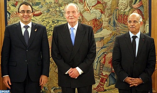 العاهل الاسباني الملك خوان كارلوس الأول يستقبل رئيسي مجلسي البرلمان المغربي