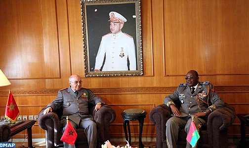 المفتش العام للقوات المسلحة الملكية يستقبل رئيس القيادة العامة للقوات المسلحة الوطنية لبوركينا فاسو