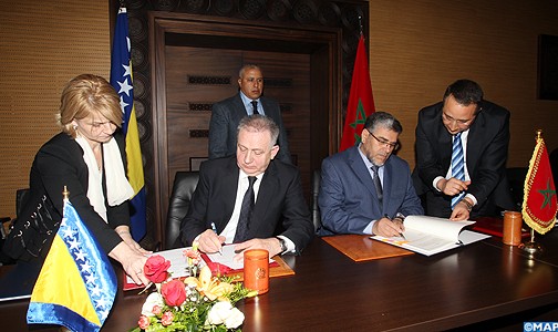 توقيع ثلاث اتفاقيات وبروتوكول للتعاون القضائي بين المغرب والبوسنة والهرسك