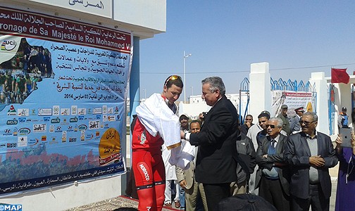 دوري المسيرة الخضراء الدولي (المحطة الدولية): الدراج المغربي محسن لحسايني يفوز بالمرحلة الثانية الرابطة بين مدينتي العيون والمرسى