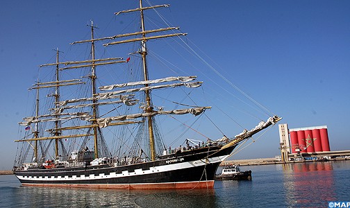 السفينة المدرسية الشراعية الروسية “كروزنشتيرن” ترسو بميناء أكادير