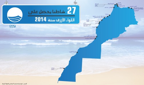 27 شاطئا يحصل على اللواء الأزرق سنة 2014