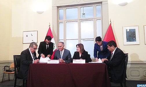 التوقيع بليما على أربع اتفاقيات للتعاون بين المغرب والبيرو