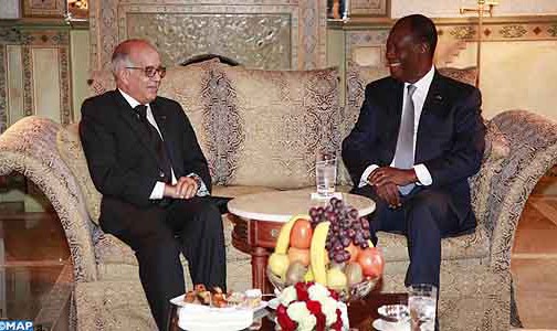 رئيس جمهورية الكوت ديفوار يستقبل السيد محمد الشيخ بيد الله