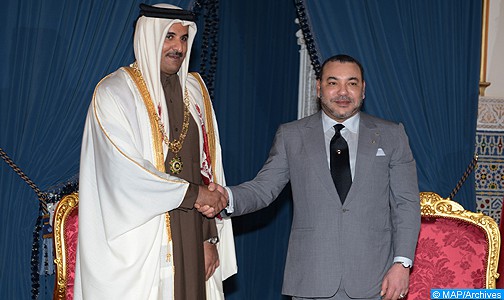 أمير قطر يشيد بحكمة وتبصر جلالة الملك وبالإصلاحات الكبرى التي أطلقها جلالته في مختلف المجالات
