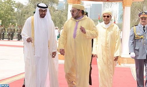 حفل استقبال رسمي على شرف جلالة الملك الذي يقوم بزيارة عمل وأخوة لدولة الإمارات العربية المتحدة