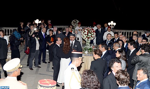 جلالة الملك يقيم حفل استقبال على شرف الرئيس الفرنسي