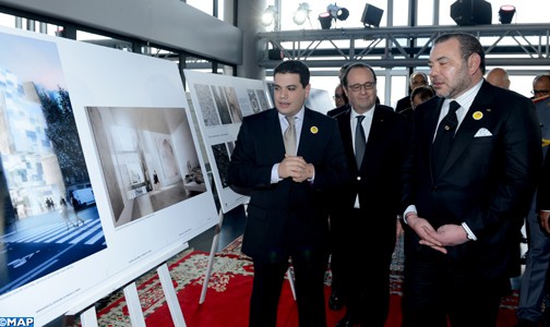 تقديم مشروع بناء المركز الثقافي المغربي في باريس لصاحب الجلالة الملك محمد السادس والرئيس الفرنسي