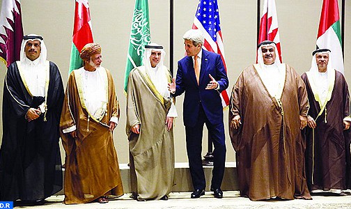 وزراء خارجية دول الخليج يعربون خلال اجتماعهم مع كيري بالمنامة عن دعمهم للمغرب بخصوص قضية الصحراء