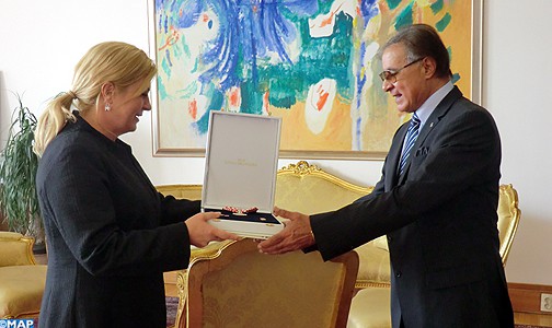 رئيسة كرواتيا توشح سفير المغرب في ختام مهامه