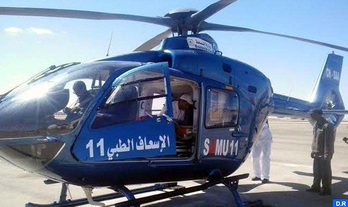 إقليم ورزازات: نقل شخص تعرض لحادثة سير بواسطة مروحية طبية إلى المركز الاستشفائي الجامعي محمد السادس بمراكش