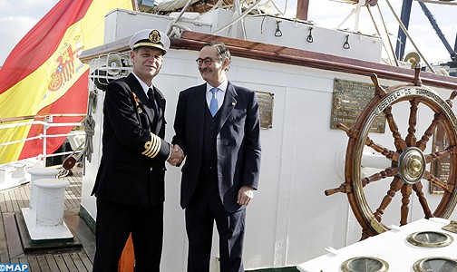 السفينة الشراعية الاسبانية خوان سباستيان ديل كانو ترسو في ميناء الدار البيضاء