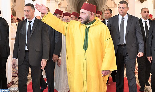 أمير المؤمنين يؤدي صلاة الجمعة بمسجد الكتبية بمراكش