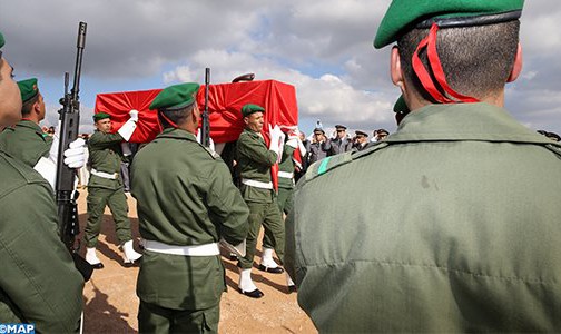 جنازة عسكرية بالخميسات وأكادير للعسكريين المغربيين اللذين استشهدا في مهمة أممية بإفريقيا الوسطى