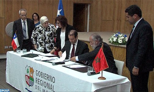 توقيع اتفاقية للتعاون اللامركزي بين جهة طنجة تطوان الحسيمة وجهة ماولي الشيلية