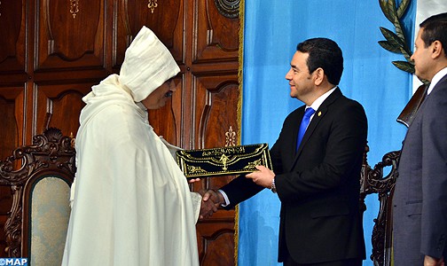 سفير المملكة المغربية بغواتيمالا يقدم أوراق اعتماده للرئيس جيمي موراليس