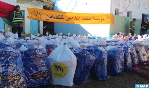 موجة البرد : مؤسسة محمد الخامس للتضامن توزع المساعدات بالمناطق النائية بإقليم شفشاون