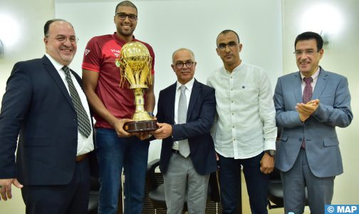 حفل استقبال على شرف المنتخب الوطني لكرة السلة للاعبين المحليين والمنتخب المغربي لكرة السلة سيدات