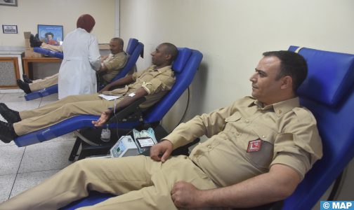 طنجة .. القوات المساعدة تتبرع بالدم تضامنا مع ضحايا زلزال الحوز