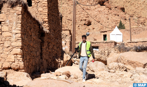 ارتياح كبير لدى الساكنة المستفيدة بجماعة “ادويران” بإقليم شيشاوة لجهود إعادة البناء ما بعد الزلزال