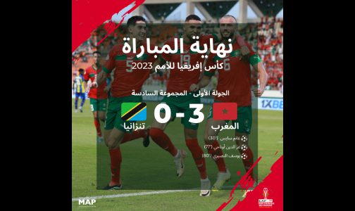 كأس إفريقيا للأمم لكرة القدم 2023 (المجموعة 6 – الجولة الأولى).. المنتخب المغربي يفوز على نظيره التنزاني (3-0)