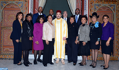 SM le Roi reçoit à Marrakech Mme Marcia Fudge, présidente du Groupe parlementaire des élus afro-américains du Congrès