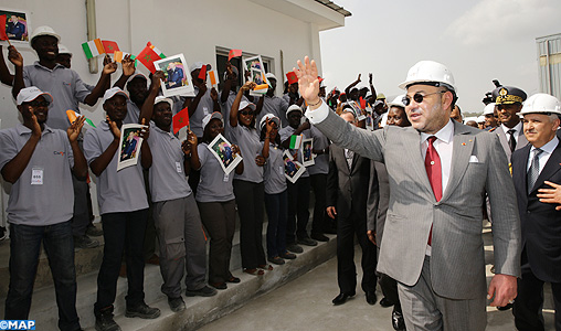 SM le Roi lance à Abidjan les travaux de réalisation d’une usine de fabrication de sacs pour l’emballage de ciment