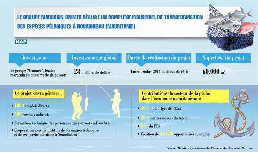 Le projet d’un groupe marocain de réaliser un complexe industriel de transformation des espèces pélagiques à Nouadhibou “revêt une grande importance” (ministre mauritanien)