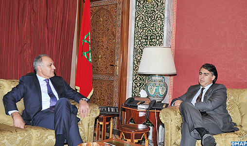 M. Mezouar s’entretient avec M. Marco Enriquez Ominami, ex-candidat à l’élection présidentielle au Chili