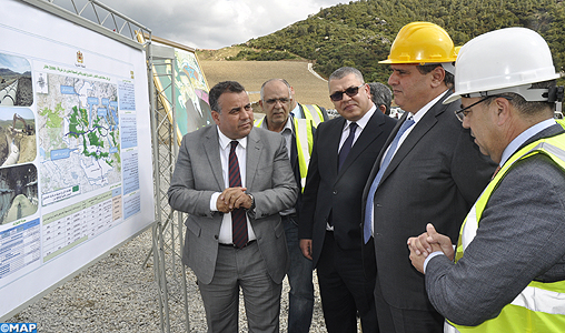 M. Akhannouch s’informe sur l’état d’avancement du chantier d’aménagement hydro-agricole du périmètre d’irrigation du barrage Dar Khrofa
