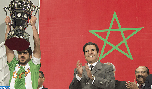 SAR le Prince Moulay Rachid préside à Tanger la finale de la Coupe du Trône de football (2014-15)