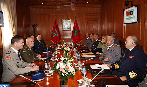 Le Général de Corps d’Armée, Inspecteur Général des FAR et Commandant la Zone Sud reçoit le Président du Comité Militaire de l’OTAN