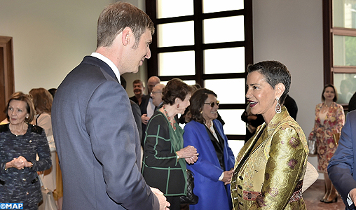 SAR la Princesse Lalla Meryem prend part à Tirana à une réception à l’occasion des noces du Prince Leka II d’Albanie