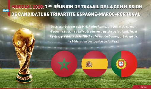 Mondial 2030: 1ère réunion de travail de la commission de candidature tripartite Espagne-Maroc-Portugal