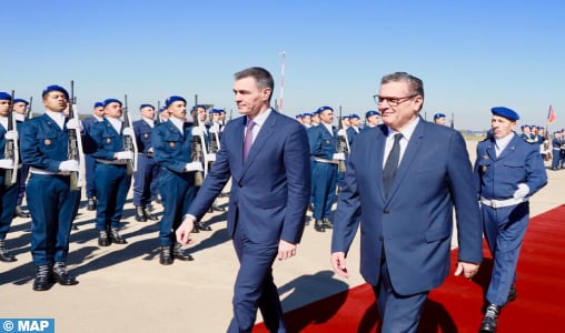 Arrivée au Maroc du Président du gouvernement espagnol, M. Pedro Sanchez