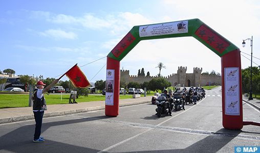 Départ à Rabat du 5e raid moto de la Fête du Trône