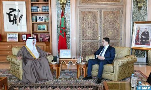 M. Bourita s’entretient à Rabat avec le Président du Conseil des représentants bahreïni
