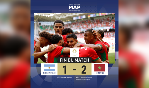 JO de Paris-Foot masculin : Le Maroc bat l’Argentine 2-1, au terme d’une fin de match confuse