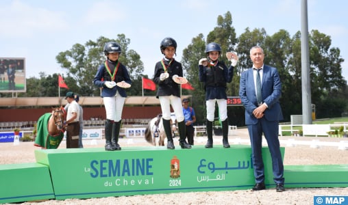 Semaine du cheval 2024 (championnat du Maroc de dressage “poney”): Ali Marzak, Nermine Zouhri et Azime-Allah El Kadiri s’adjugent les titres des catégories “A”, “B” et “C”