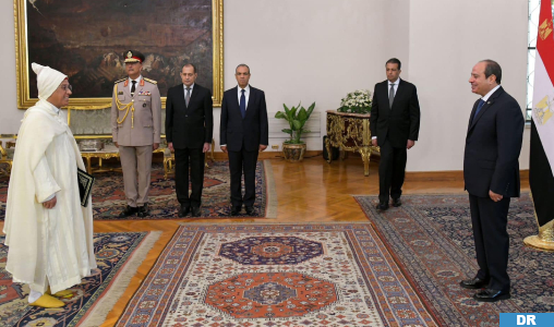 L’ambassadeur de SM le Roi au Caire présente ses lettres de créance au Président égyptien