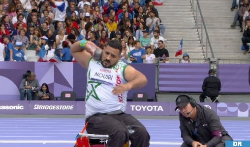 Jeux Paralympiques (para-athlétisme): le Marocain Azeddine Nouiri remporte la médaille d’argent au lancer du poids (F34)