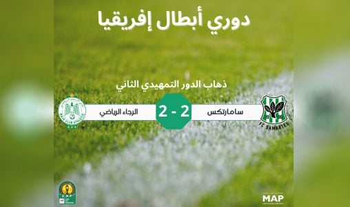 Ligue des Champions (2è tour préliminaire aller): Le Raja Casablanca ramène un nul (2-2) de la pelouse des Ghanéens de FC Samartex