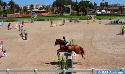 Coup d’envoi du concours officiel de saut d’obstacles (CSO3*) de l’Ecole Royale de Cavalerie de Témara